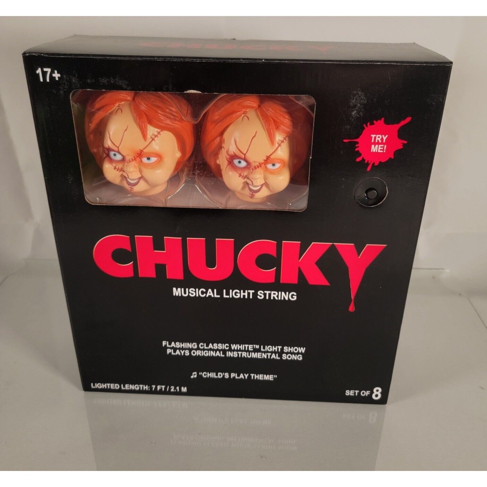 Chucky Musical Light String Lighted Length 7 Ft Childs Play Theme Halloween